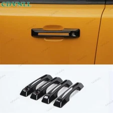 For Ford Bronco Sport 2021-2023 ABS Gloss Black Side Door Handle Cover Trim 4PCS