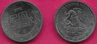 MEXICO 50 CENTAVOS 2010 UNCNATIONAL ARMS,VALUE AND DATE WITHIN WREATH,SEGMENTED