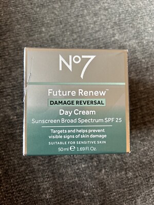 New No7 Future Renew Damage Reversal Day Cream w SPF 25 50ml Exp01/2026+