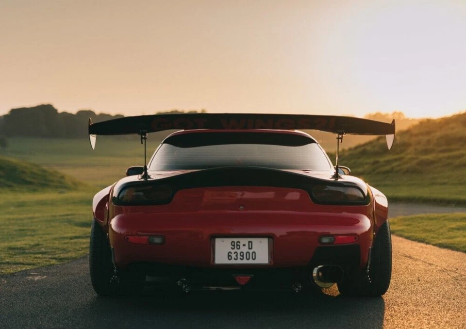 ️🔥 NRG 69" CARBON FIBER GT TRUNK WING SPOILER for MAZDA RX7 / RX8 - Image 3 of 4