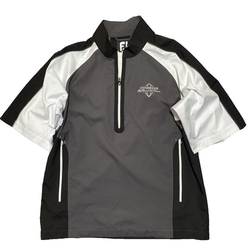 のいに―様 NEW FootJoy Golf Pullover L Track Suit Style Red Zip Blue White FJ