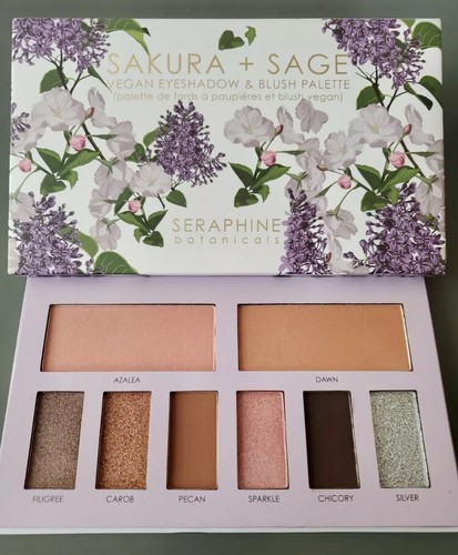 NEW!! SERAPHINE BOTANICALS Sakura + Sage Eyeshadow & Blush Palette - FULL SIZE - Picture 2 of 9