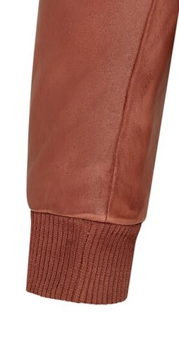 Hombres Universitaria Marrón Tostado Cuero Bomber Chaqueta Informal 100% Suave - Bild 8 von 9