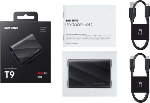SSD Samsung Portable T9 USB-C 4TB MU-PG4T0B/EU - Photo 3/3