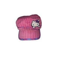 Child Hello Kitty Cap Hat Cadet Style Embroidered Size 4-16 Elastic Back Lined
