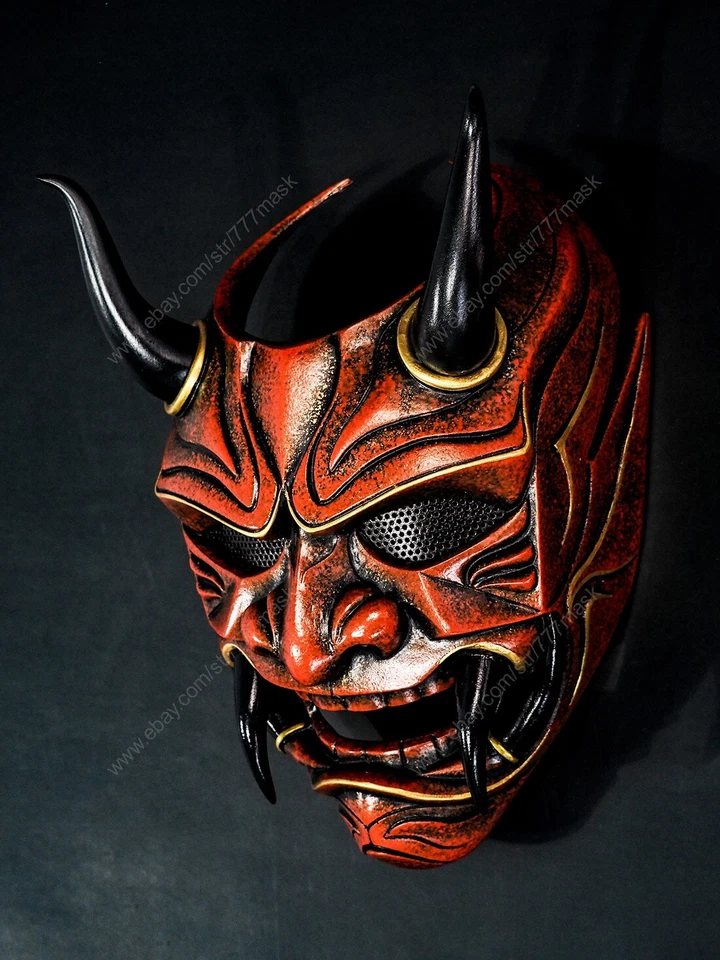 Máscara de Airsoft Oni Samurai Diablo Malvado Halloween Disfraz Juegos con disfraces Película Prop KK109 Foto 3 de 4