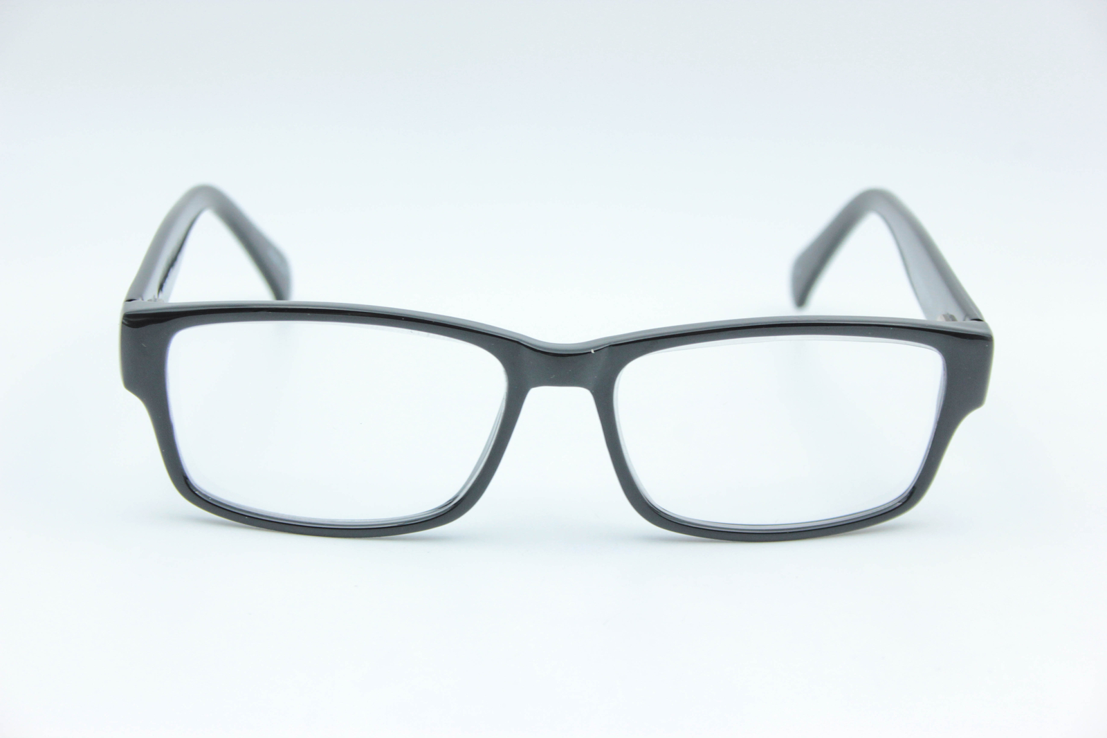 Modern Optical Slick Black Rectangle Eyeglasses Frames 54-17-145
