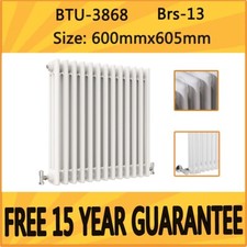 600x605mm  3 Column radiator Horizontal White Traditional Cast Iron radiato