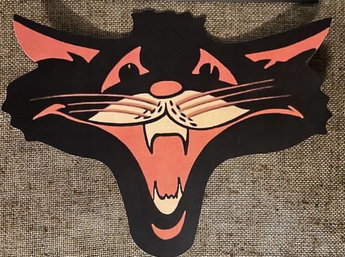 U Choose Vintage Inspired Cat Face Wide Mouth Halloween Cardstock Decoration - Picture 3 of 5