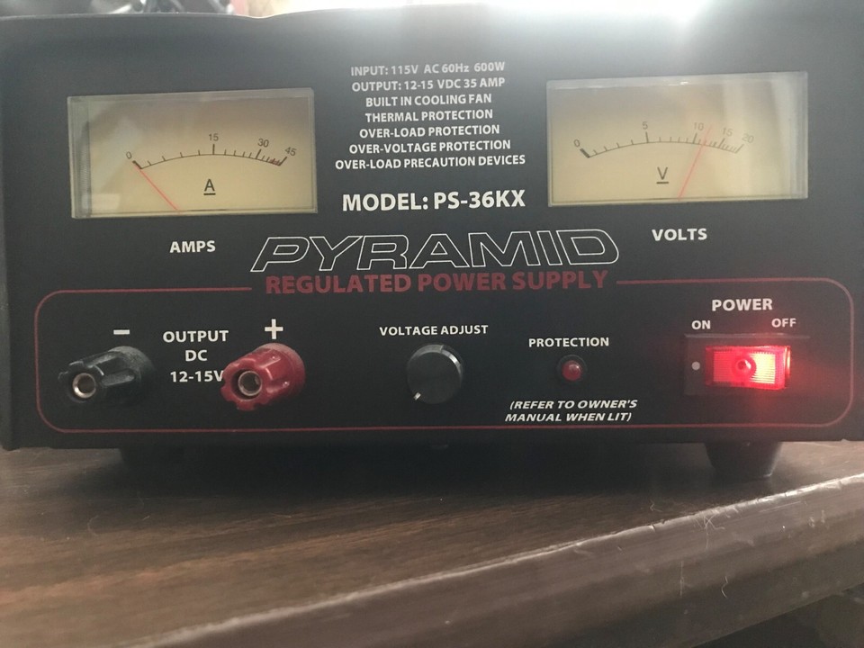Pyramid PS36KX 35Amp 1215 Volt Power Supply cb radio meter eBay