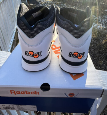 REEBOK PUMP OMNI ZONE 2 W Receipt WHITE ORANGE BLACK Sz 9.5 SF