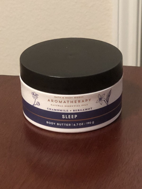 bath and body works aromatherapy body butter sleep chamomile bergamot new