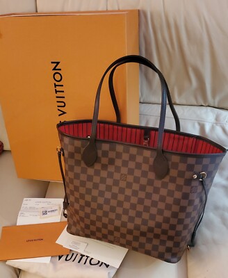 Louis Vuitton Neverfull MM Damier Ebene Tote Bag NWT
