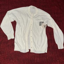 NEW Lord  Taylor Cardigan Sweater PS Ivory Pearl Button Lightweight Sz 36 USA