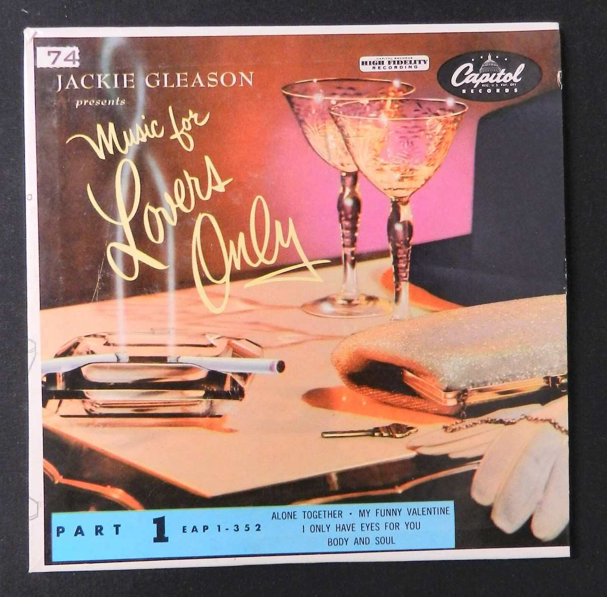 Jackie Gleason Music for Lovers Only Capitol 45 rpm Record EP High