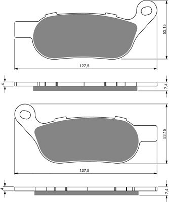 Bremsbeläge hinten für Harley Davidson FXDSE 1802 Screaming Eagle Dyna CVO 2007