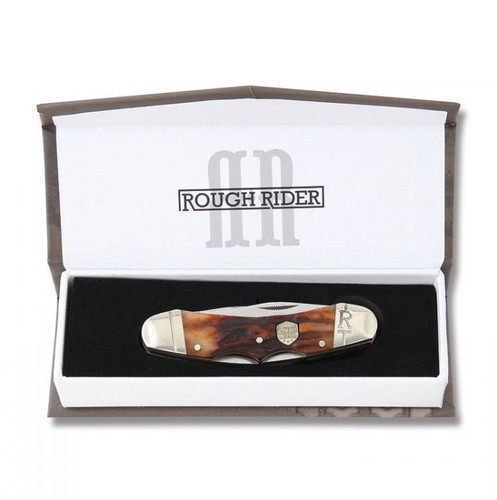 Double Lockback Pocket Knife Stag Bone Handle Free Shipping