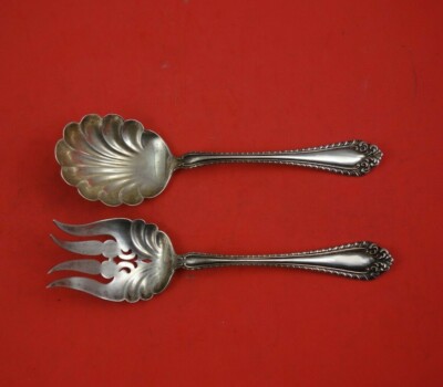 Melrose by Alvin Sterling Silver Salad Serving Set 2pc Original