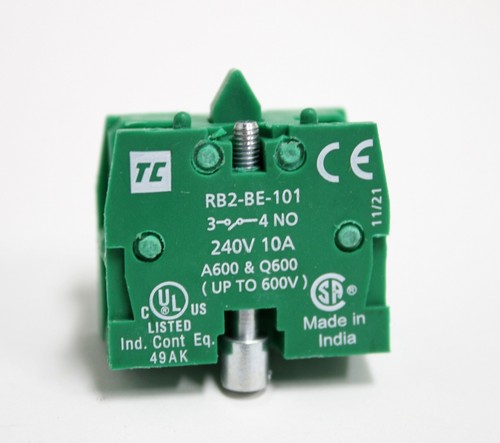 RB2-BE-101 Rass TC 10A 240V 22.5mm NO Normally Opened Contact Block Lot ...