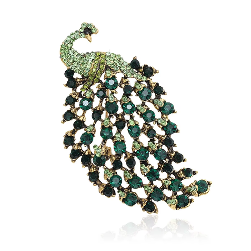 Elegant Rhinestone Peacock Brooches for Women and Men - Versatile Accessories - Picture 11 of 18