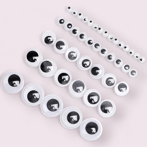 Self Adhesive Googly Eyes Stick On Wobbly Wiggly Arts Craft 7mm To 20mm - Picture 3 of 40