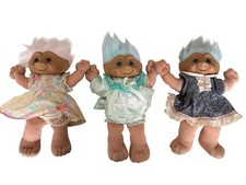 Lot of 3 Vintage Troll Kidz Dolls 12' PLUSH Soft Troll Dolls