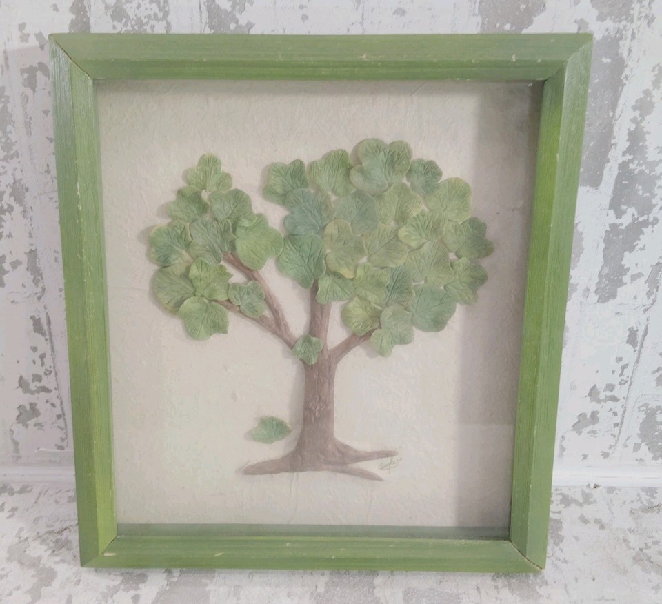 Vintage Handmade Tree Of Life Wall Art Decor Artist Signed Gofzha Peru