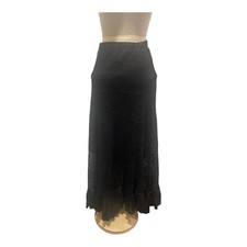 Black Lace Sheath Maxi Skirt  L  Whimsigoth Grunge Vamp