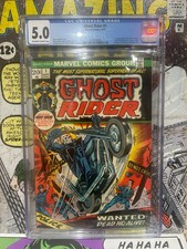 GHOST RIDER #1 Sept 1973 CGC 5.0 First Cameo of Damian Hellstrom Son of Satan