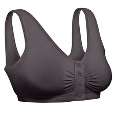 Snap Front Seamless Bra with Ultra-Wide Straps