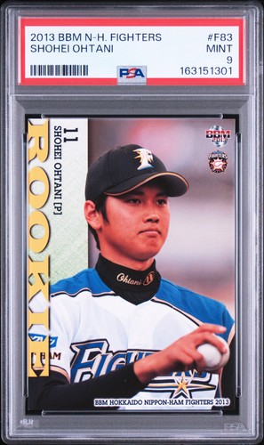 2013 BBM HOKKAIDO NIPPON HAM FIGHTERS #F83 SHOHEI OHTANI PSA 9