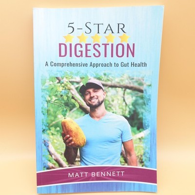 5 Star Digestion Gut Health Matt Bennett Paperback Blue Raw Vegan Nutrition 2022