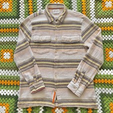 Rare Scotch Soda Over Shirt Cotton Stripe Button-Up Textured Neutral XL