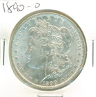 1890-O uncirculated Morgan silver dollar, white obv.  spotty rev. - GREAT LUSTER