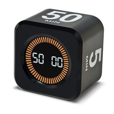 Visual Rotating Timer with 5, 10, 25 50 Minutes Preset, Desk Cube Count Down/...