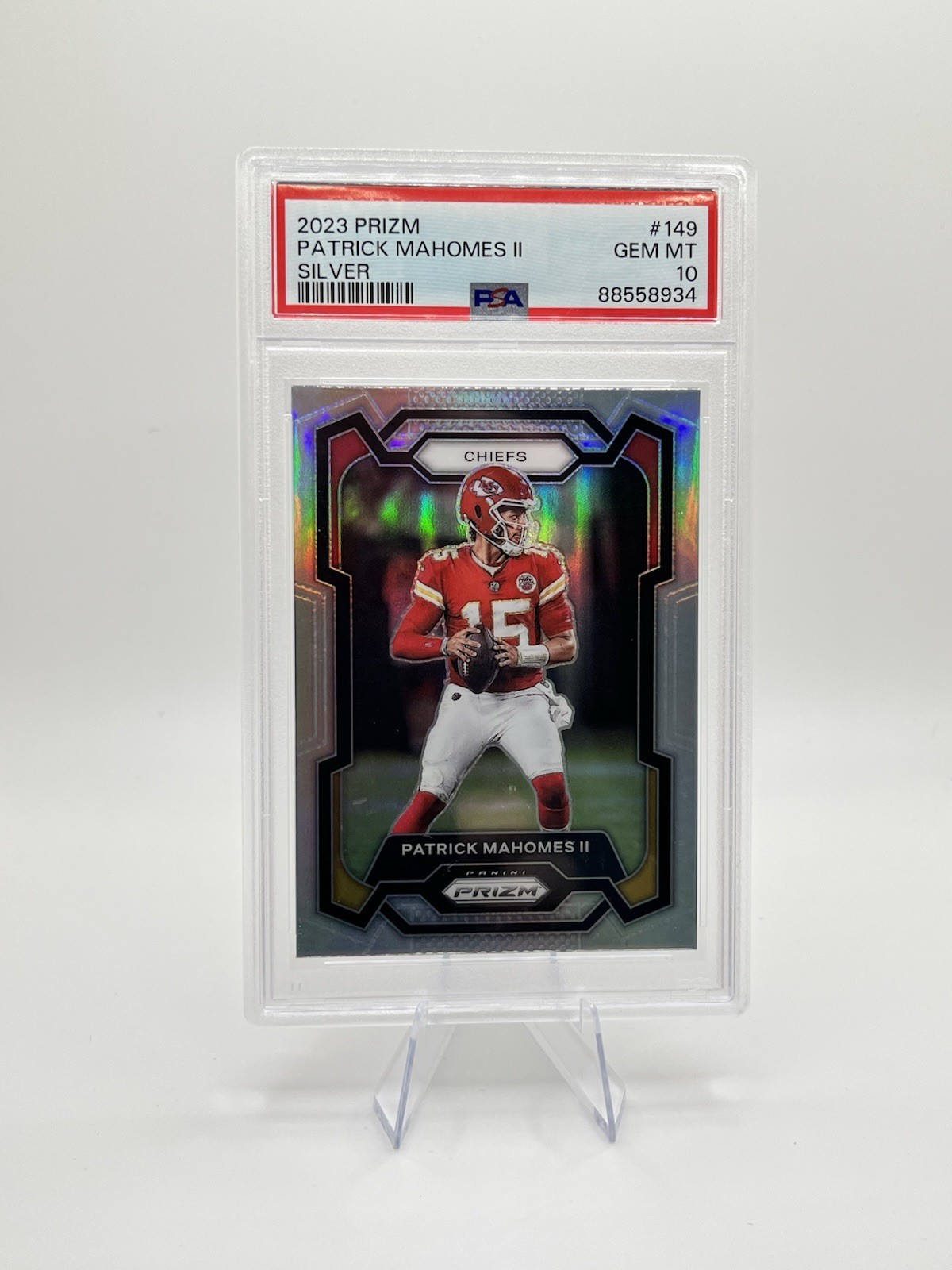 2023 Panini Prizm Patrick Mahomes #149 Silver Prizm PSA 10 Chiefs
