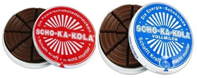 Dark Chocolate and Milk Chocolate with natural Caffeine from Cocoa, Cola-Nut-...