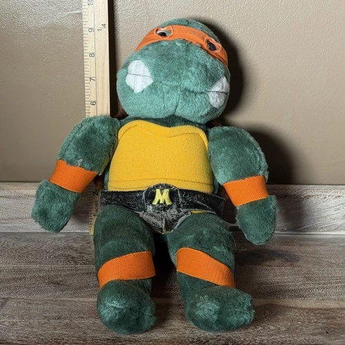 Vintage 1989  Playmates Teenage Mutant Ninja Turtles 14" Michelangelo Plush