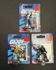 🔥 NEW GI JOE FIGURES COBRA COMMANDER, SNAKE EYES, DUKE LOT OF 3 W/ CARD 🔥