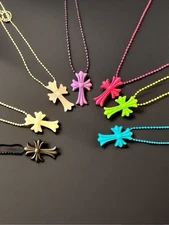 Silicone Mystical Cross Necklace - Durable & Waterproof Pendant.