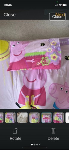 Cot Bed - Peppa- Complete Set With Quilt Cover And Pillow