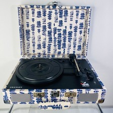 SEE VIDEO Crosley Record Player cr8005d-sbl Woodstock Edition