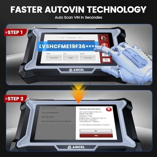 DS100 OBD2 Scanner - ABS, SRS, Transmission & Check Engine Code Reader with 7 - Picture 4 of 7