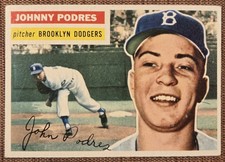 1956 Topps #173 Johnny Podres Brooklyn Dodgers Vintage Original Baseball Card