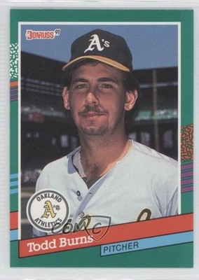 1991 Donruss Todd Burns (Orange Design on Right Border) #479 0q1p