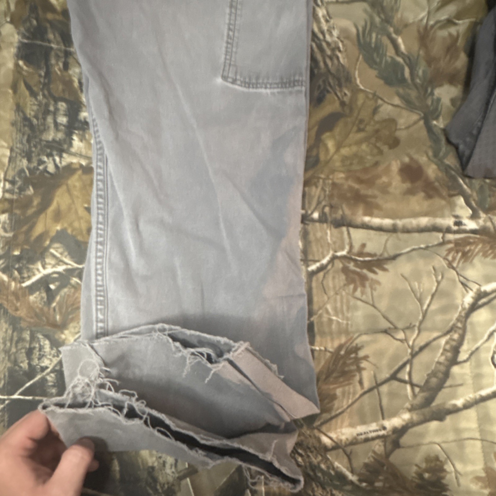 Carhartt Relaxed Fit Work Pants Gray 33x32 Men’s Made in Nicaragua Durable  thumbnail 2