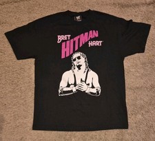 WWF WWE Wrestling 2005 Bret Hitman Hart Classic Throwback T-Shirt Size L NEW