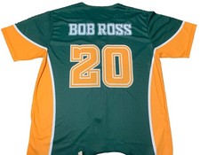 Bob Ross T-shirt Jersey Mens Size X-Large Shirt #20 Green Artist Baseball Mlb