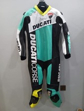 Nuova tuta in pelle da corsa per moto Ducati Corse C4 tuta da motociclista da...