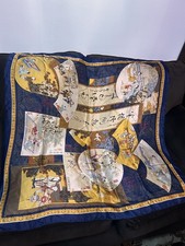 Vintage Beautiful 42" x 42" Japanese/Asian Theme 100 Silk Scarf